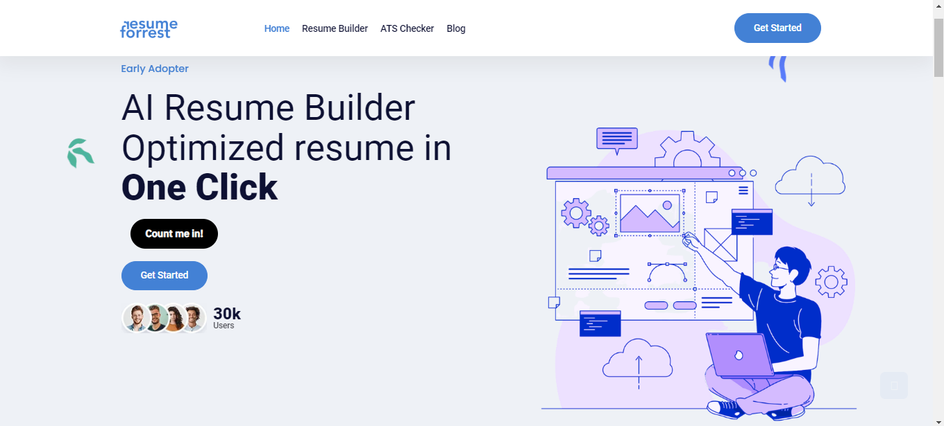 Resume Forrest front page