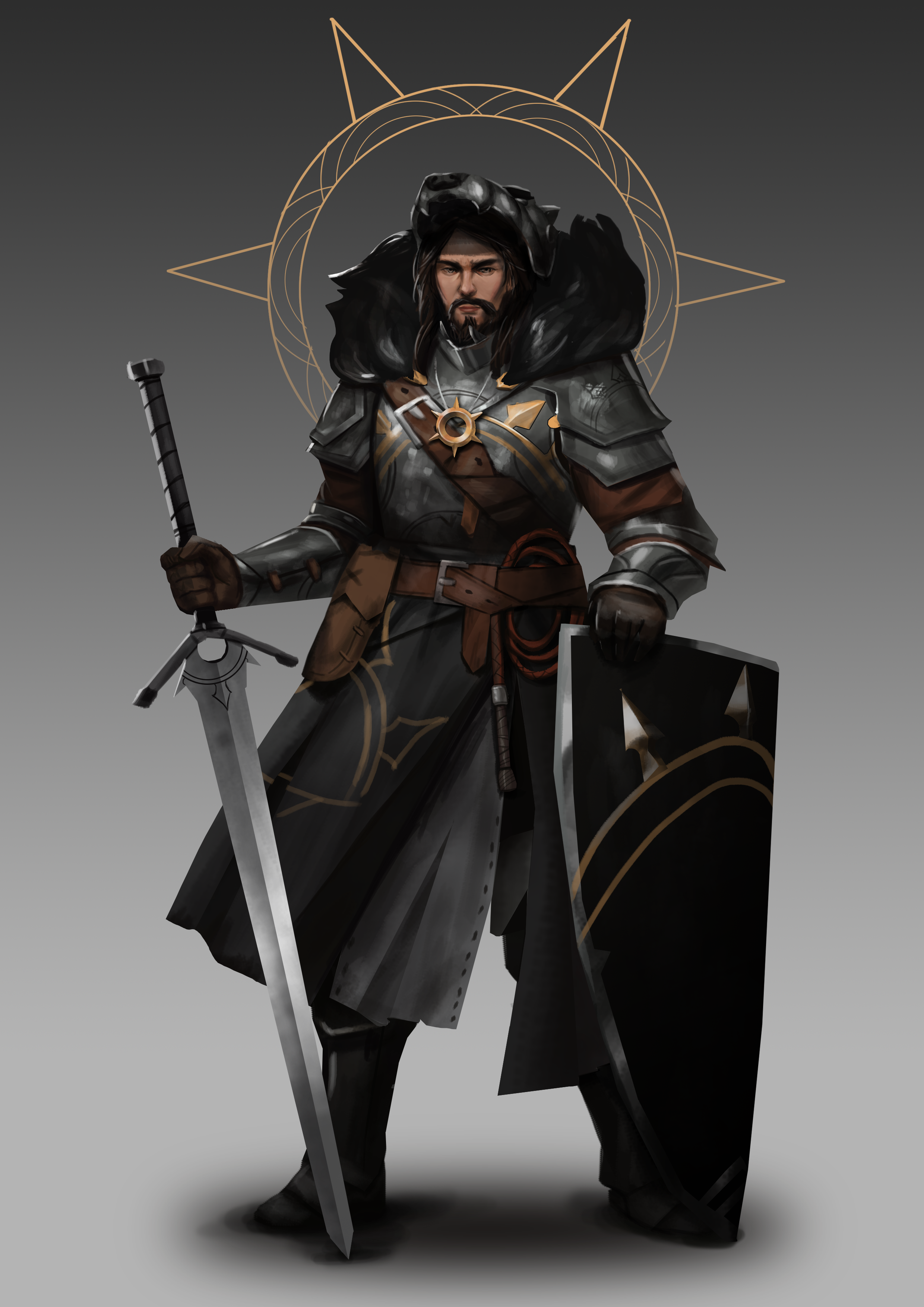 RF] Oath of Vengeance Paladin, Gerhard Schneider : characterdrawing | Vengeance  paladin, Male fantasy characters, Male knight