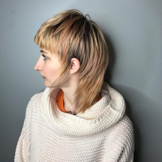 Trendy mullet haircut - are you ready for a bold change?  48