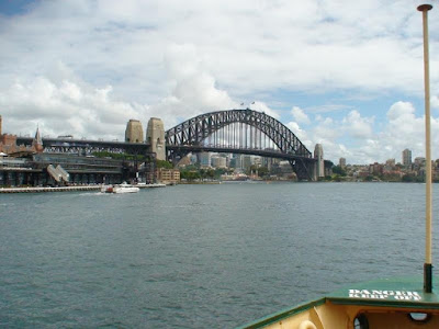 On the Manly Ferry leaving Circular Quay