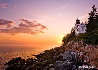 Sunset at Bass Harbor Lighthouse, Bass Harbor, Maine. James Kaiser