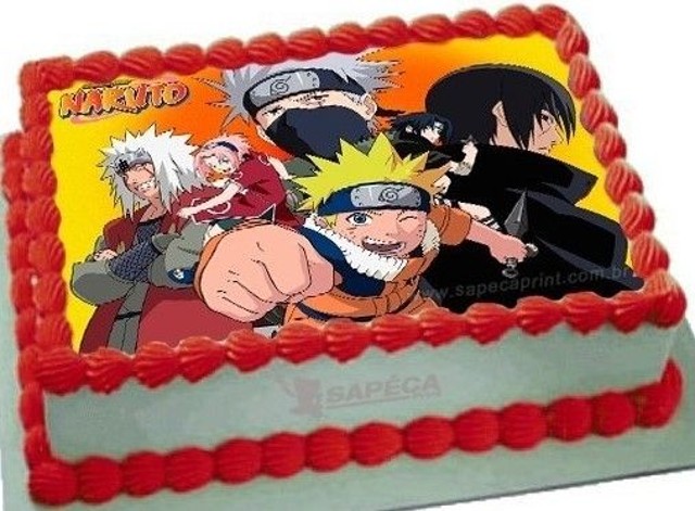 bolo do naruto quadrado