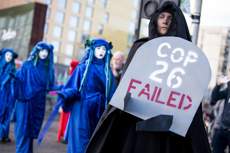 COP 26 failed banner