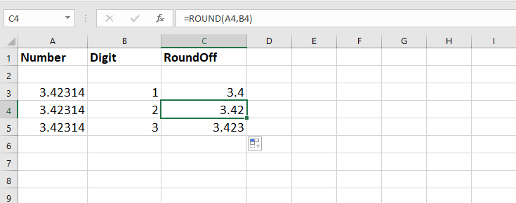 Round Off a Number Based on the Last Significant Number