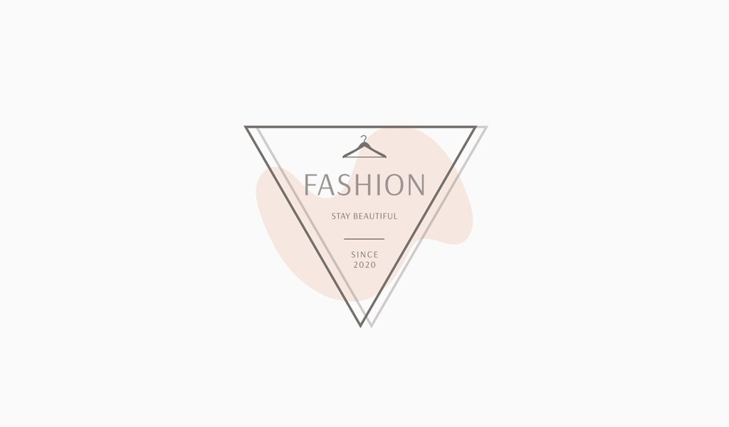 Logotipo do triângulo do cabide de roupas