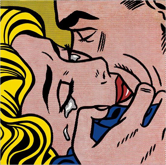 Roy Lichtenstein, Kiss V (1964) Les 10 baisers les plus célèbres de l'Histoire de l'Art