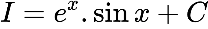 {"font":{"size":10,"family":"Arial","color":"#000000"},"type":"align*","code":"\\begin{align*}\n{I}&={e^{x}.\\sin x+C}\\\\\n\\end{align*}","id":"28-0","ts":1601728355238,"cs":"z0xNIlaO+LQlP8H76lYizQ==","size":{"width":112,"height":16}}