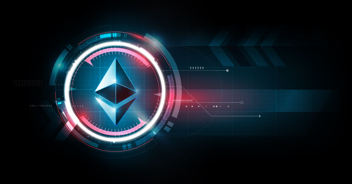 eth logo art on black background