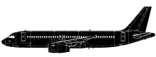 Silhouette image of generic A320 model; specific model in this crash may look slightly different