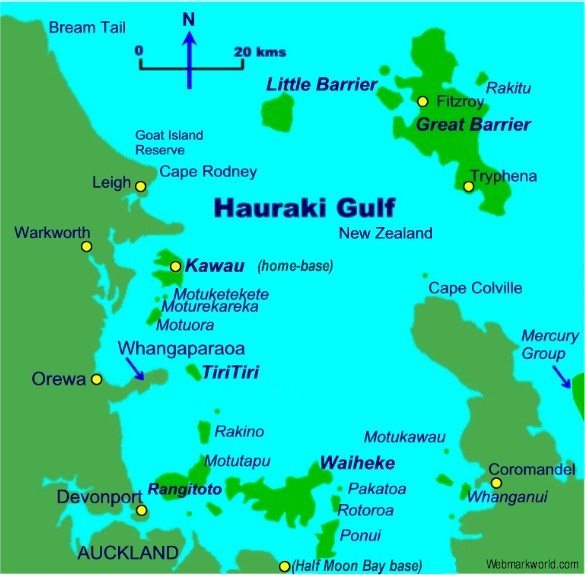 Image result for map of Hauraki Gulf
