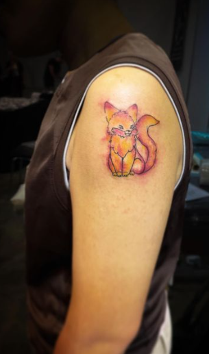 Fox Watercolor Tattoo