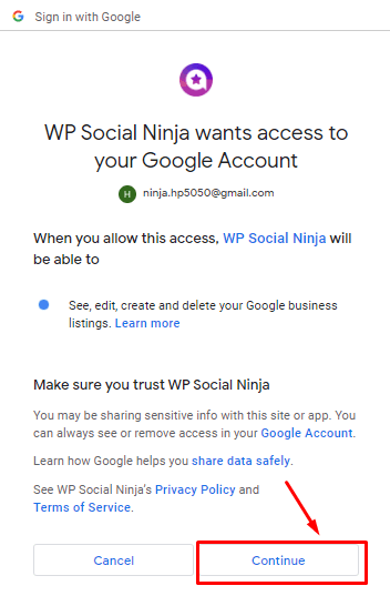 Allow Access to WP Social Ninja