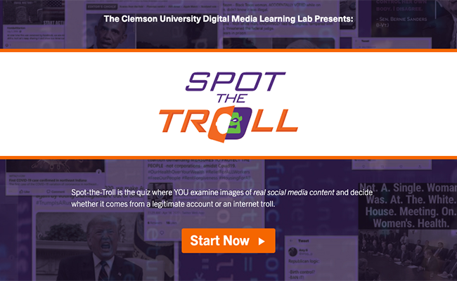 Clemson University Creates a Powerful Tool Designed to Teach Thoughtful  Humans How to Spot Internet Trolls | Interactive Knowledge
