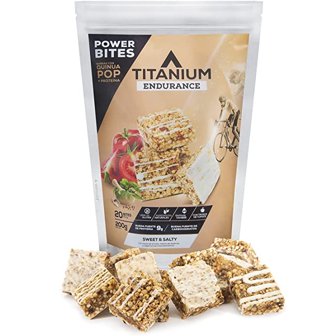 TITANIUM Energy Bars With Protein For Running, Cycling, Camping - Made Of Quinoa, Fruit And Chocolate (7.2 oz) - Whole Foods - Energy Bites - Healthy Snacks for Breakfast - 120 Calorie, Gluten Free