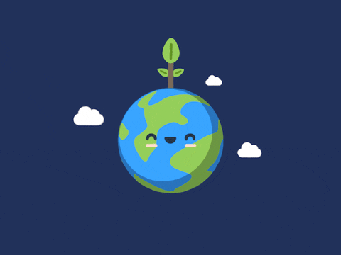 a motion graphic animation of planet earth