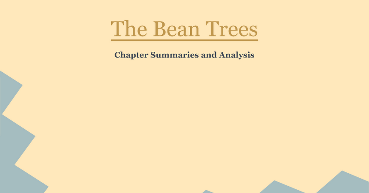 personification in the bean trees
