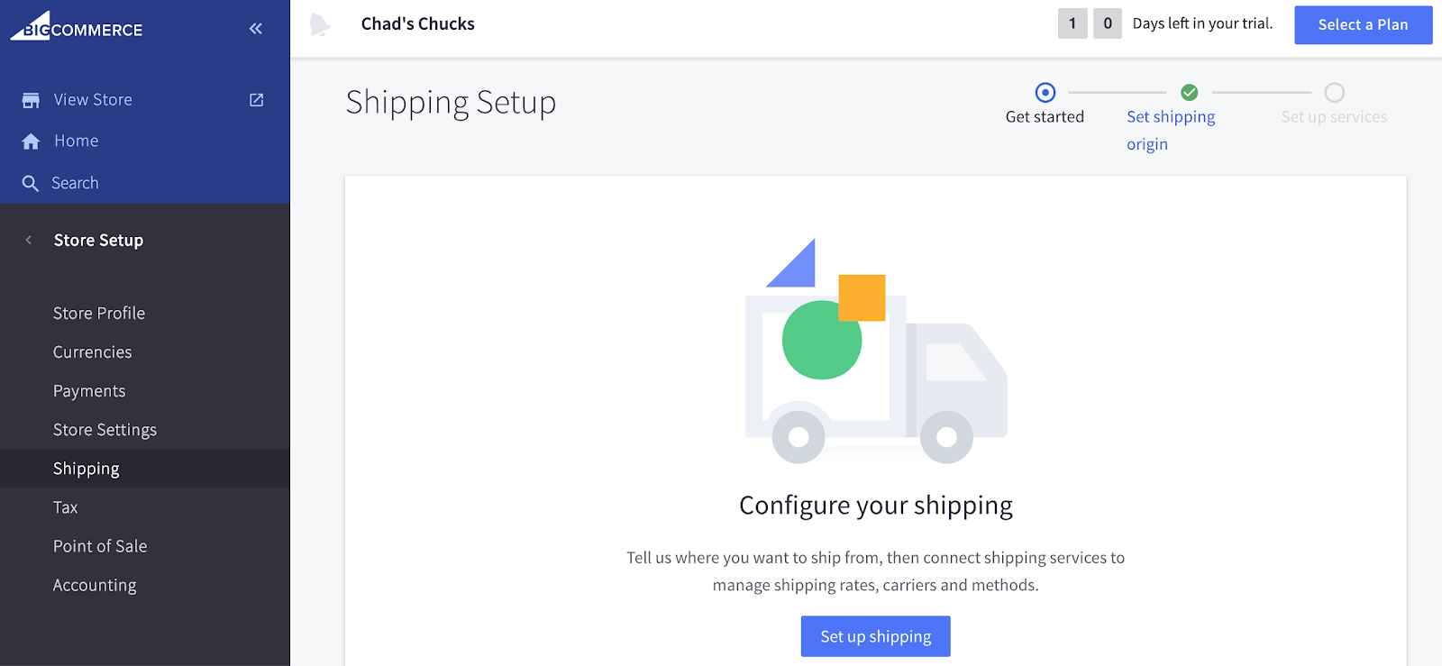 setting up your bigcommerce shipping options