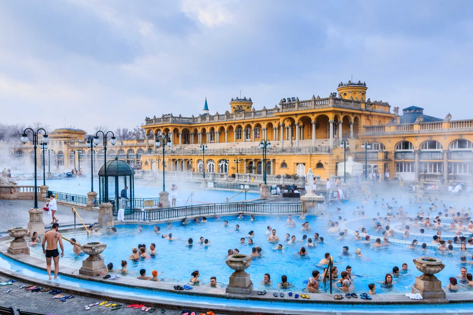 Famous baths of Budapest Hungary 
