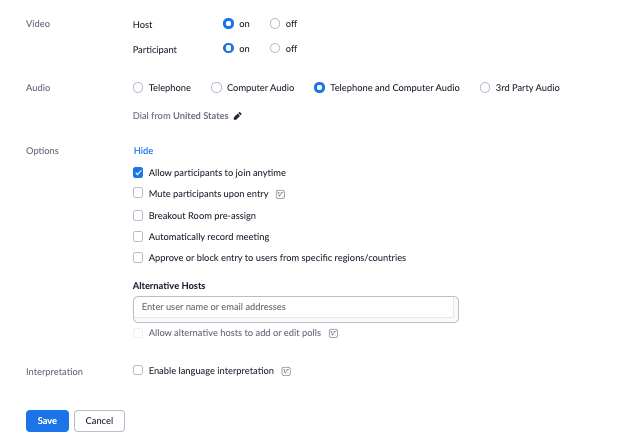 Graphic of Zoom Meeting security options