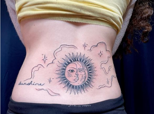 Sunshine Lower Back Tattoo