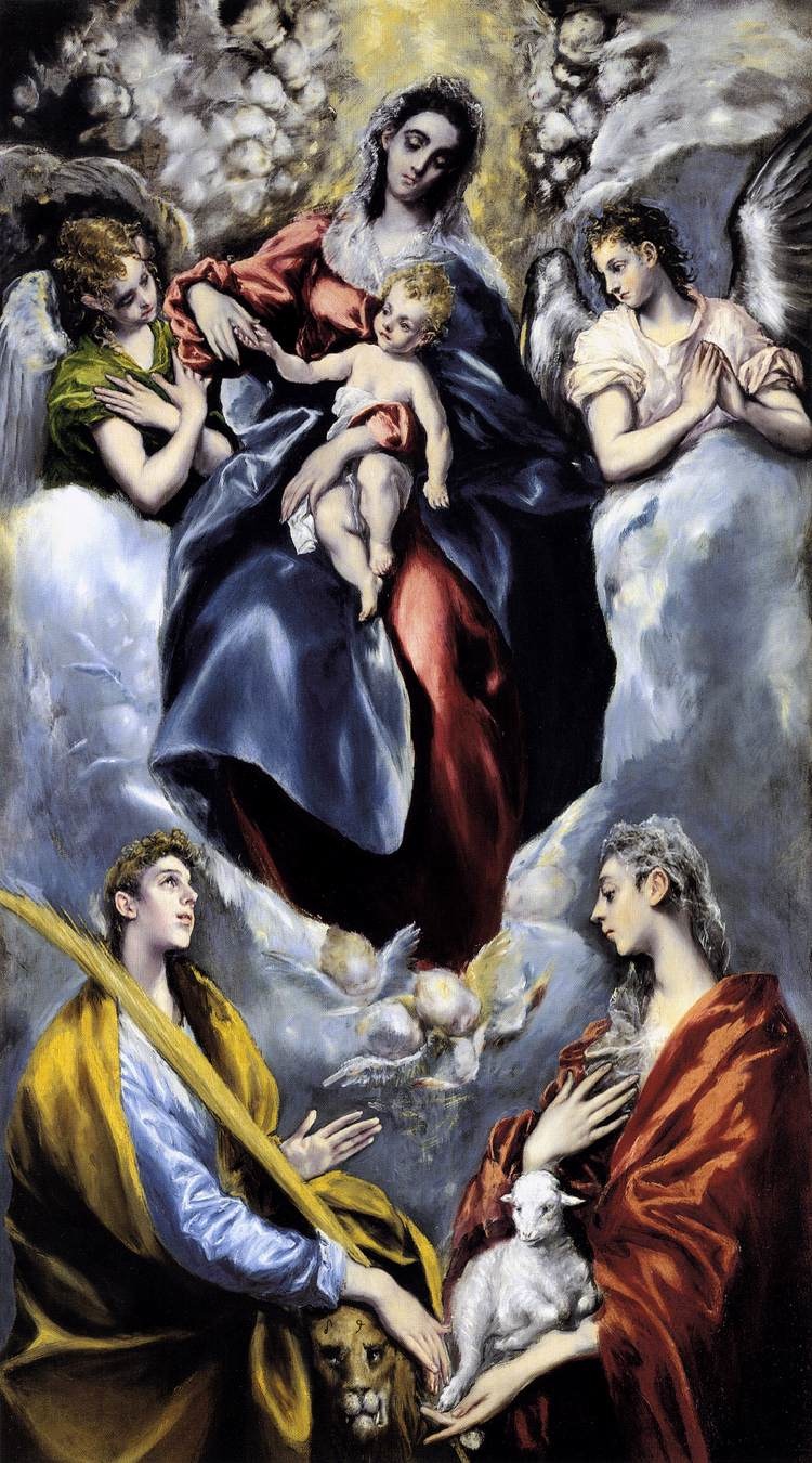 Ελ Γκρέκο,Madonna And Child With St Martina And St Agnes 15771599, oil on canvas, National Gallery of Art, Washington, D.C.jpg