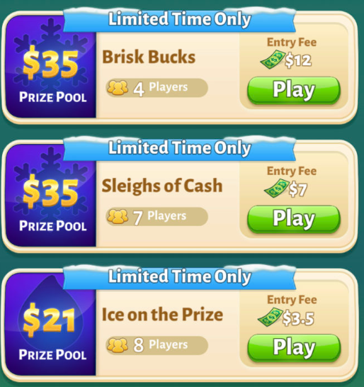 Cash tournaments