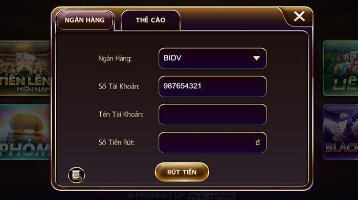 Các thao tác nạp, rút tiền được nhà cái hỗ trợ thông qua nhiều nền tảng quen thuộc