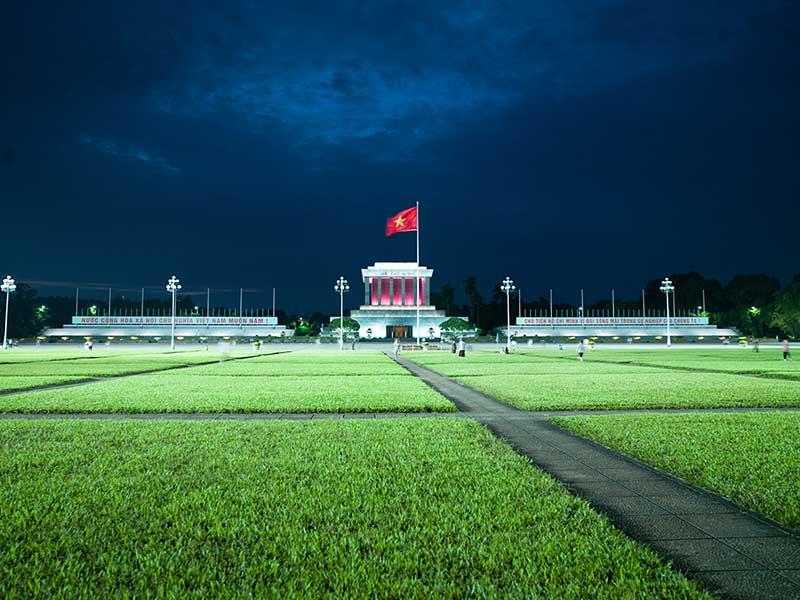 View of Ho Chi Minh Mausoleum from Ba Dinh Square