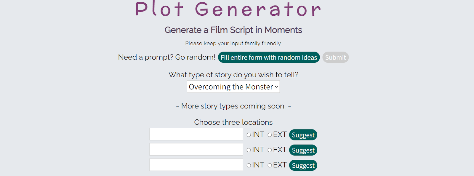 Generate a Film Script in moments
