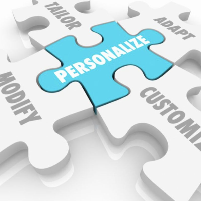 A puzzle piece called Personalize