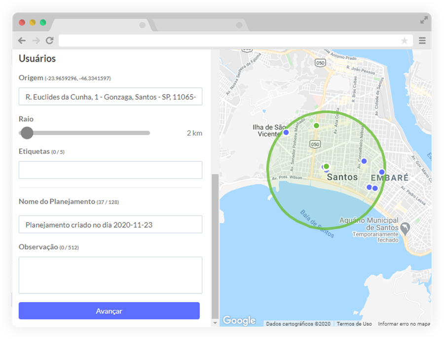 Planejamento de Visitas Automático