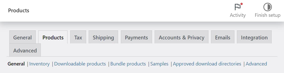 WooCommerce - Select the Products tab