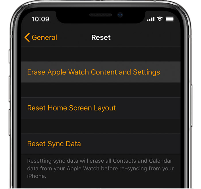 Resetting your Apple Watch using your iPhone