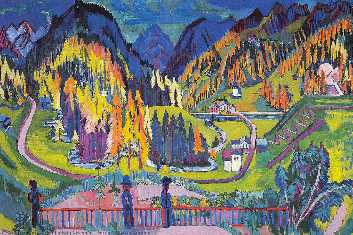 kirchner sertig valley autumn painting