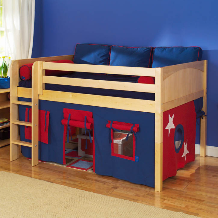 8 Ideas To Make Loft Beds Look Cool, Bunk Bed With Fort Underneath