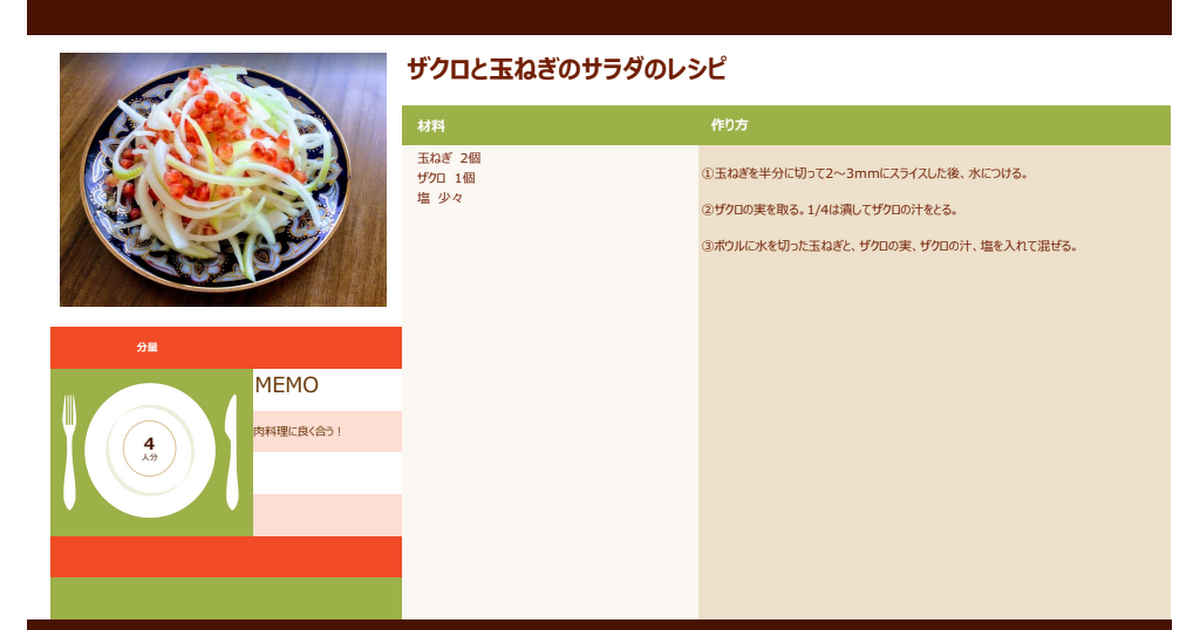 玉ねぎとザクロのサラダのレシピ Pdf Google Drive
