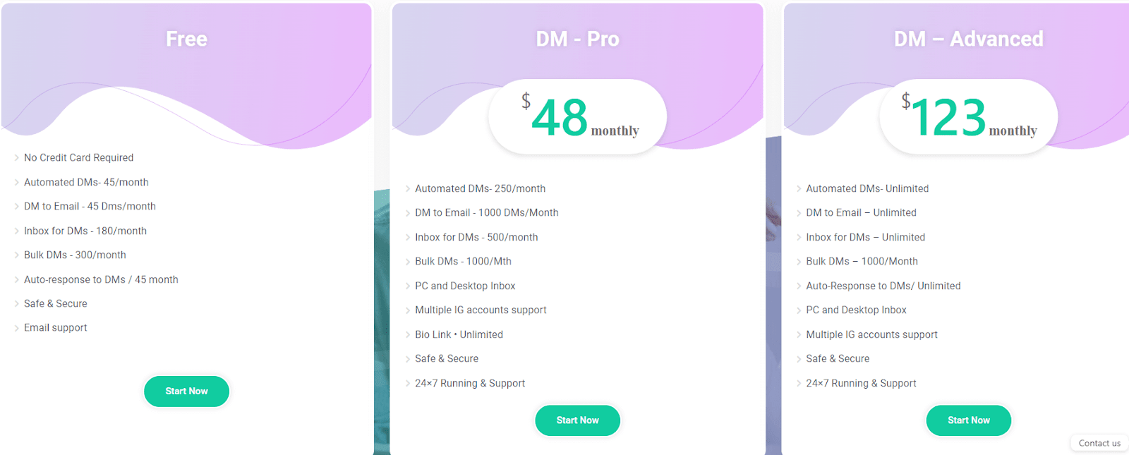 DM pro packages to send Instagram direct messages