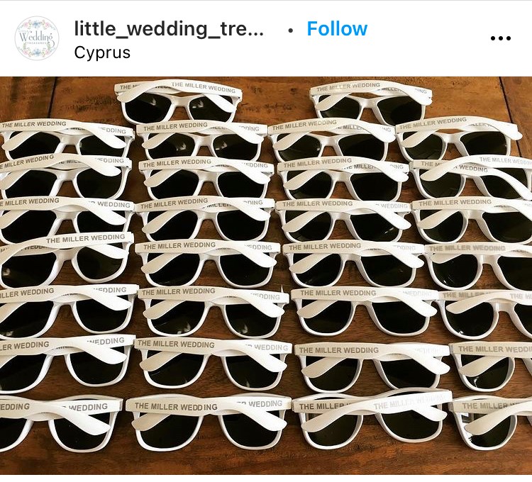 custom sunglasses for your wedding guests