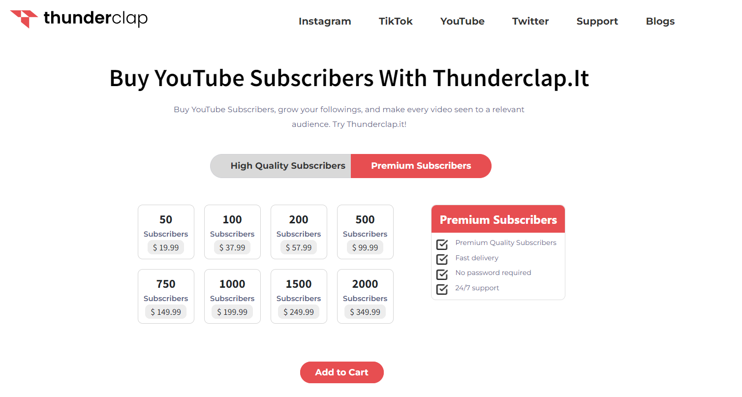 buy youtube subscribers thunderclap