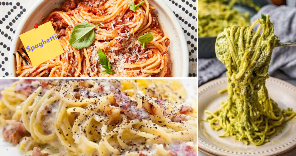 Um prato de Spaghetti.