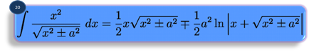 integration formula