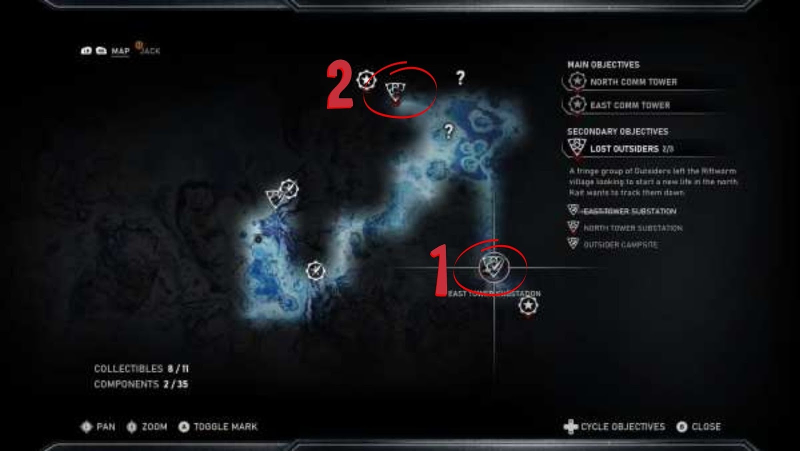 Gears 5 Lost Outsiders Location map