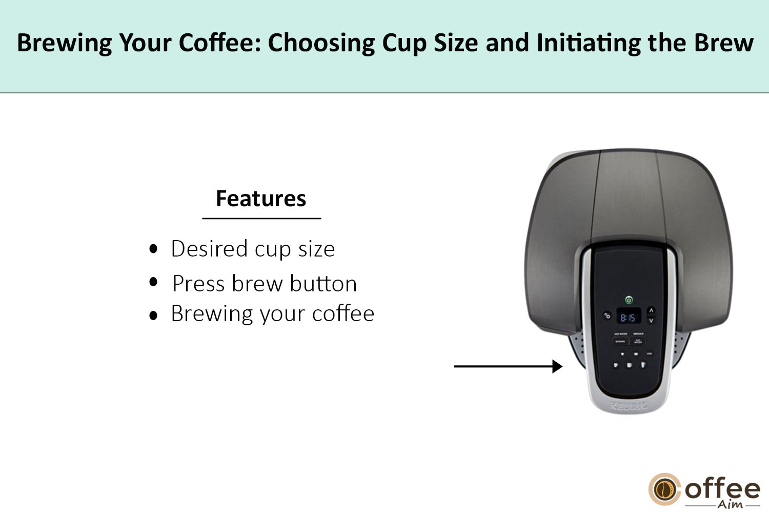 In this image, I elucidate the brew cup sizes.