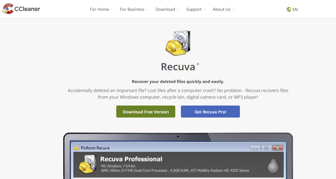 Best Free Data Recovery Software: Recuva
