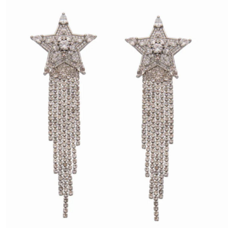 CRYSTAL STAR WITH SHOWER DROP EARRINGs