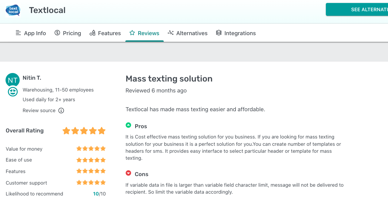 Best SMS API providers | Textlocal customer reviews
