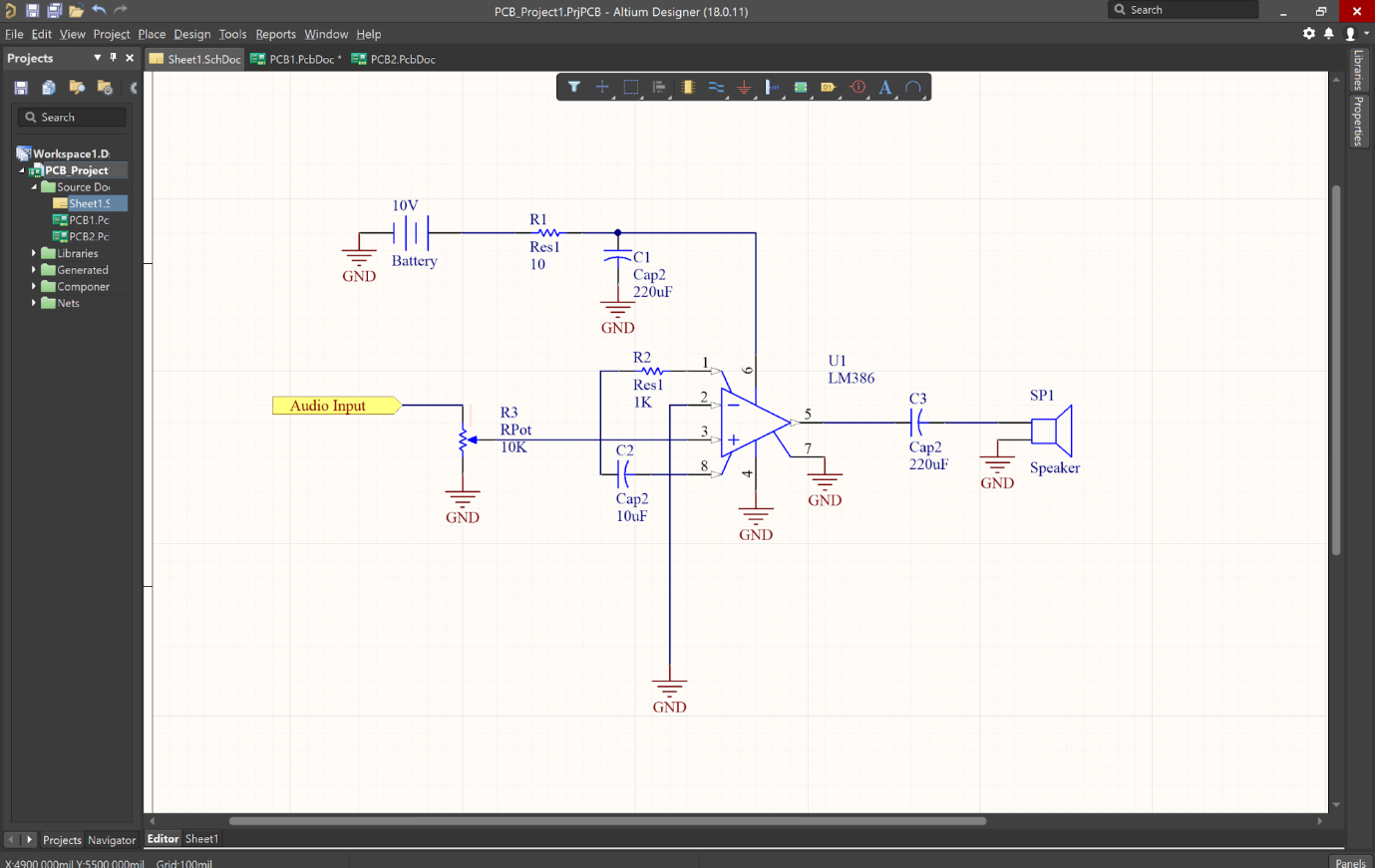 Schematic editor