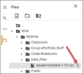 How to access the file path menu