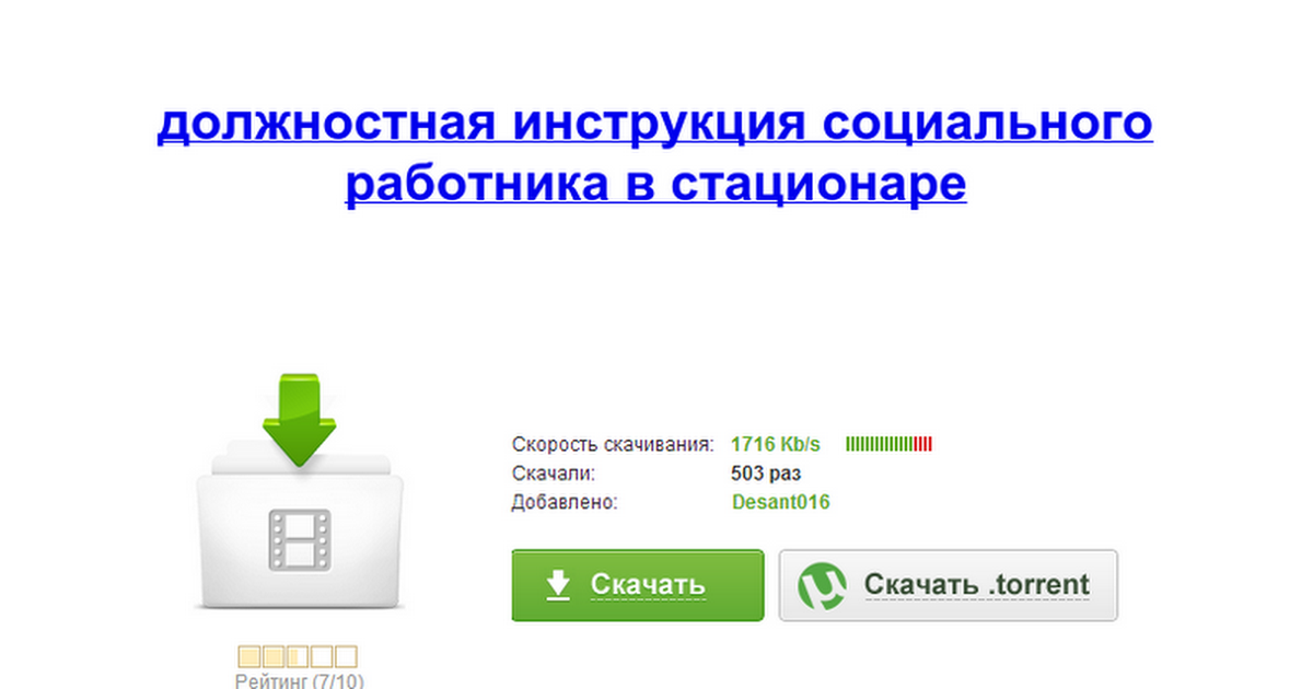 Должностная инструкция директора