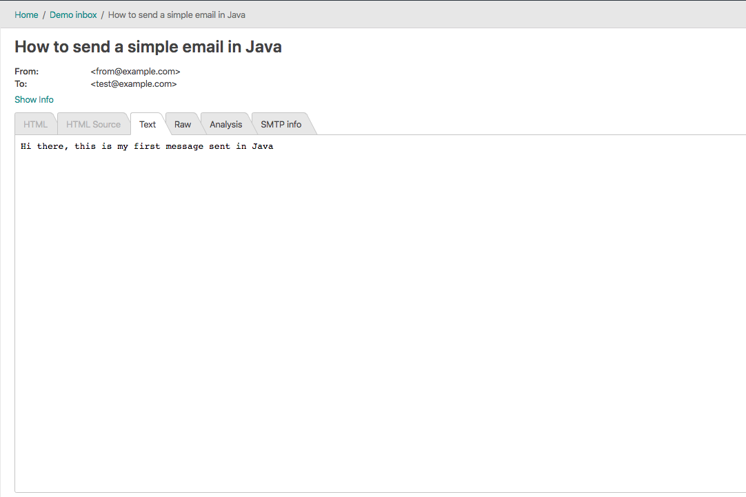 Send emails in Java